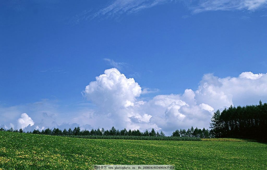 野外春天 天空 晴朗 白云 自然 自然景观 自然风景 天空与太阳