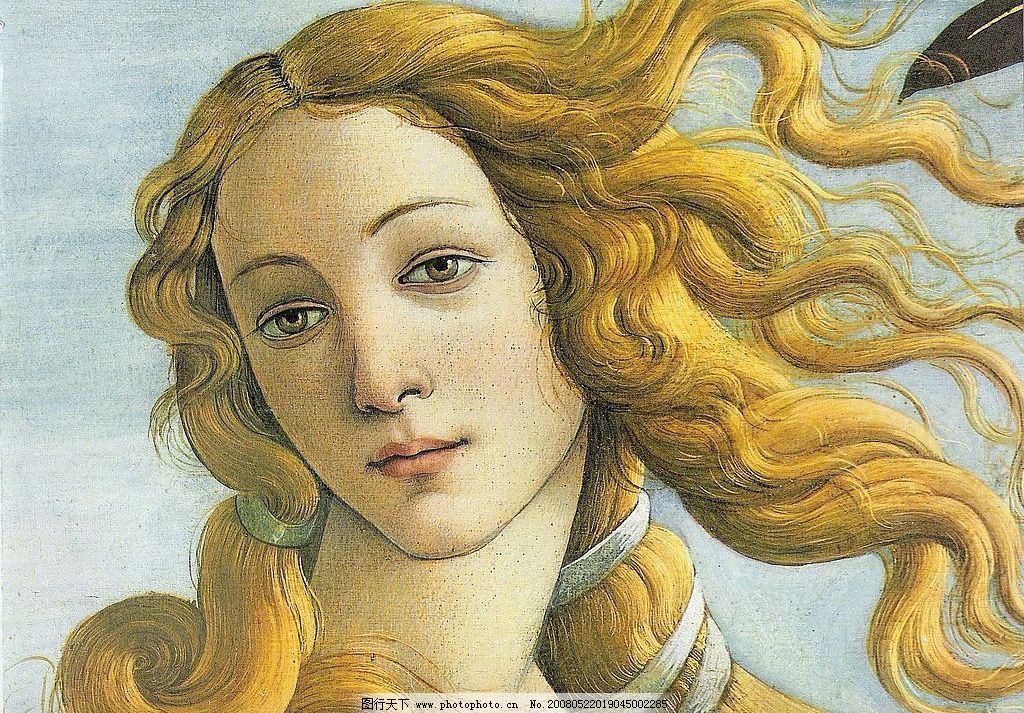 维纳斯的诞生油画(局部2)图片