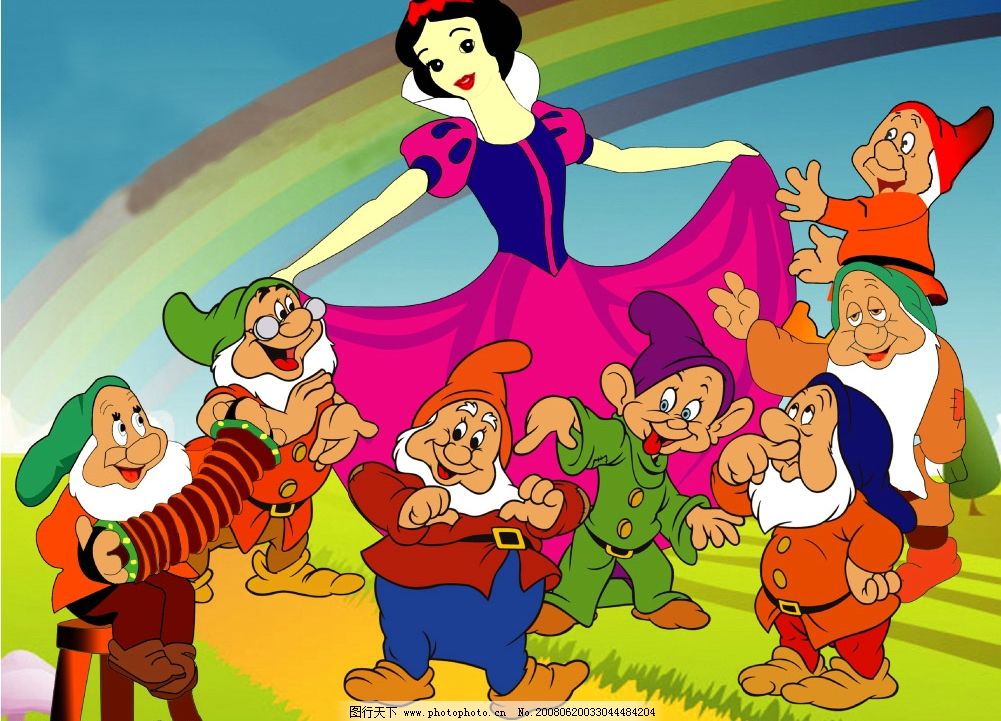 玻璃钢系列-白雪公主与七个小矮人